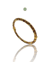 Red Enamel Gold Vermeil Bracelet with Green & White Accents