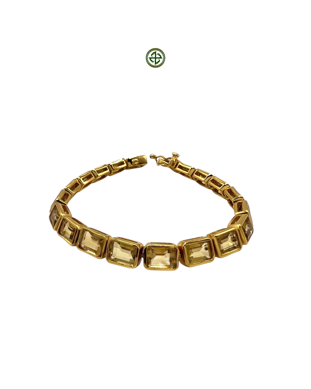 Emerald Cut Citrine Bracelet – Gold Vermeil on Sterling Silver