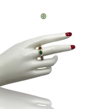 White Enamel Multi-Gemstone Eternity Ring