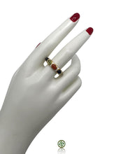 White Enamel Multi-Gemstone Eternity Ring