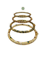 Blue Enamel Gold Vermeil Bracelet with Red & White Accents