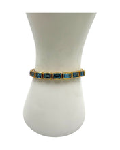 Emerald Cut Blue Topaz Bracelet – Gold Vermeil on Sterling Silver
