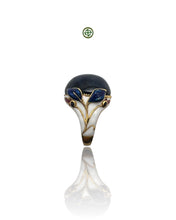 Star Sapphire Enamel Statement Ring