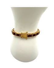 Emerald Cut Garnet Bracelet – Gold Vermeil on Sterling Silver