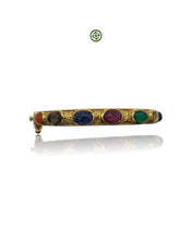 Multi-Color Gemstone Gold Vermeil Bracelet