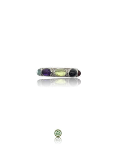 Multi-Gemstone Eternity Ring – Sterling Silver