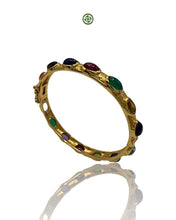 Multi-Color Gemstone Gold Vermeil Bracelet