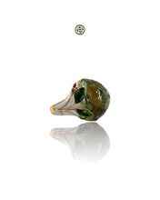 Green Amethyst Enamel Statement Ring