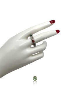 Multi-Gemstone Eternity Ring – Sterling Silver