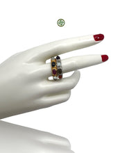 Multi-Gemstone Eternity Ring – Sterling Silver
