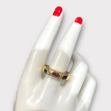 Green Tourmaline-Ruby-Borz Ring