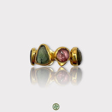 Watermelon Tourmaline Eternity Ring