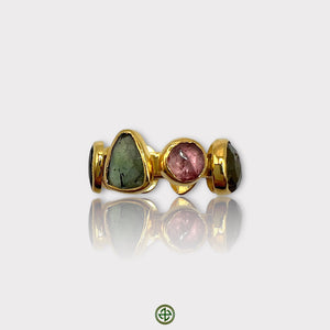 Watermelon Tourmaline Eternity Ring