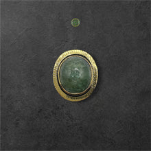 Green Tourmaline Black Rhodium Ring