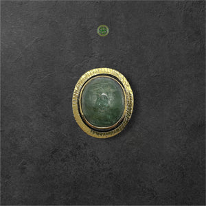Green Tourmaline Black Rhodium Ring