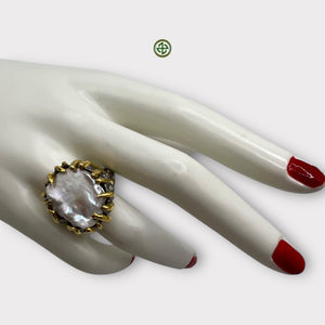 Large Baroque Pearl Ring
