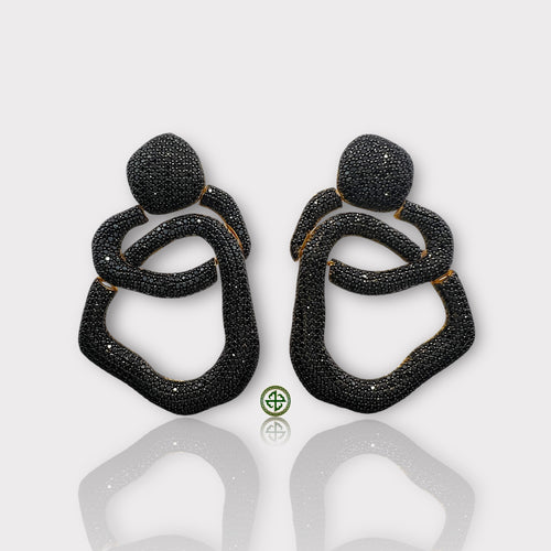 Black Pave Statement Earrings