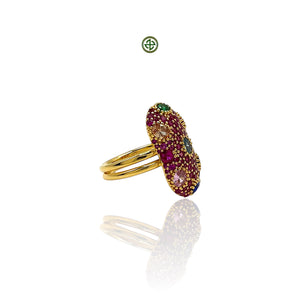Rainbow Multicolour Skyfall Ring