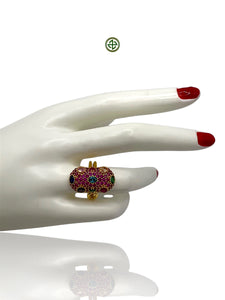 Rainbow Multicolour Skyfall Ring