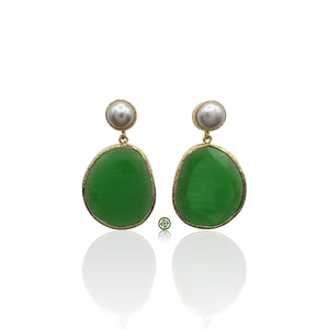 Cat’s Eye Pearl Earrings