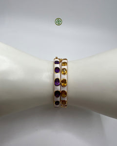 Sapphire & Enamel Gold Vermeil Bracelet