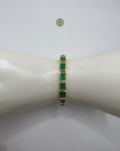 Emerald Cut Green Onyx Bracelet – Gold Vermeil on Sterling Silver