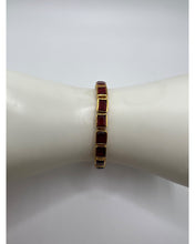 Emerald Cut Garnet Bracelet – Gold Vermeil on Sterling Silver