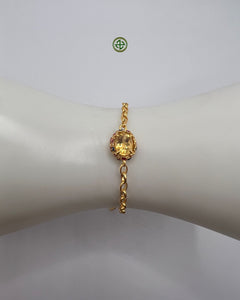 Citrine Charm Bracelet – Hand-Enamelled Gold Vermeil