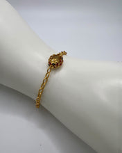 Citrine Charm Bracelet – Hand-Enamelled Gold Vermeil