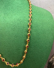 Ruby Dot Necklace – 18" Gold Vermeil on Silver