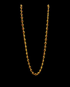 Ruby Dot Necklace – 18" Gold Vermeil on Silver