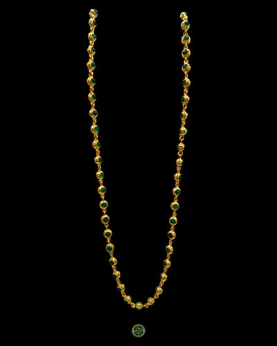 Green Onyx Gold Vermeil Necklace - 18 Inch