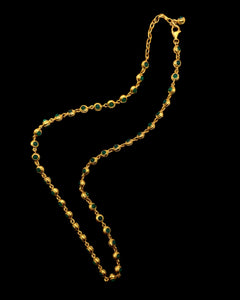 Green Onyx Gold Vermeil Necklace - 18 Inch