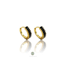 Baguette Gemstone Huggie Earrings