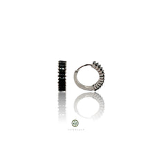 Baguette Gemstone Huggie Earrings