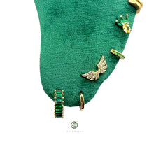 Baguette Gemstone Huggie Earrings