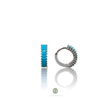 Baguette Multi-Colour Huggie Earrings