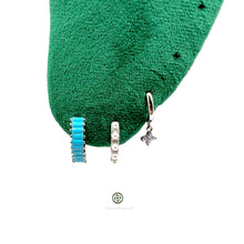 Baguette Multi-Colour Huggie Earrings