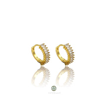 Baguette Multi-Colour Huggie Earrings