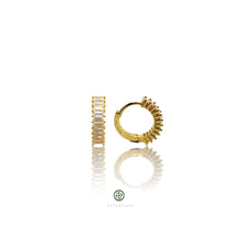 Baguette Multi-Colour Huggie Earrings