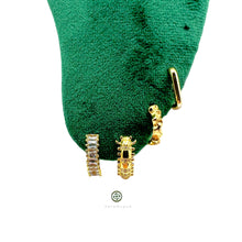 Baguette Multi-Colour Huggie Earrings