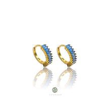 Baguette Multi-Colour Huggie Earrings