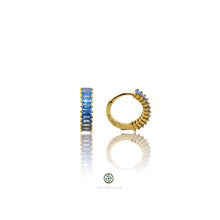 Baguette Multi-Colour Huggie Earrings