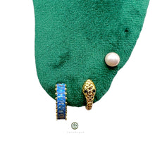 Baguette Multi-Colour Huggie Earrings