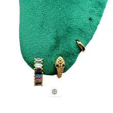 Baguette Multi-Colour Huggie Earrings