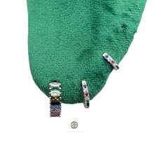 Baguette Multi-Colour Huggie Earrings