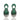 Natural Baroque Pearl Emerald Green Pavé Wild Cat Earrings