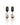 Pair of baroque pearl drop earrings with peridot green pavé tops and multicolour gemstone accents