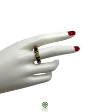 Black Enamel Multi-Gemstone Eternity Ring