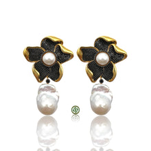 Black Onyx Pearl Earrings